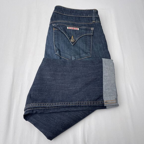 Hudson‎ Bacara Straight Flood Cuff Denim Jeans Dark Wash Low-Rise Womens 28 - Picture 11 of 16